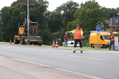 NK Wielrennen 2008 Opbouwfase Verkeersregelaar
